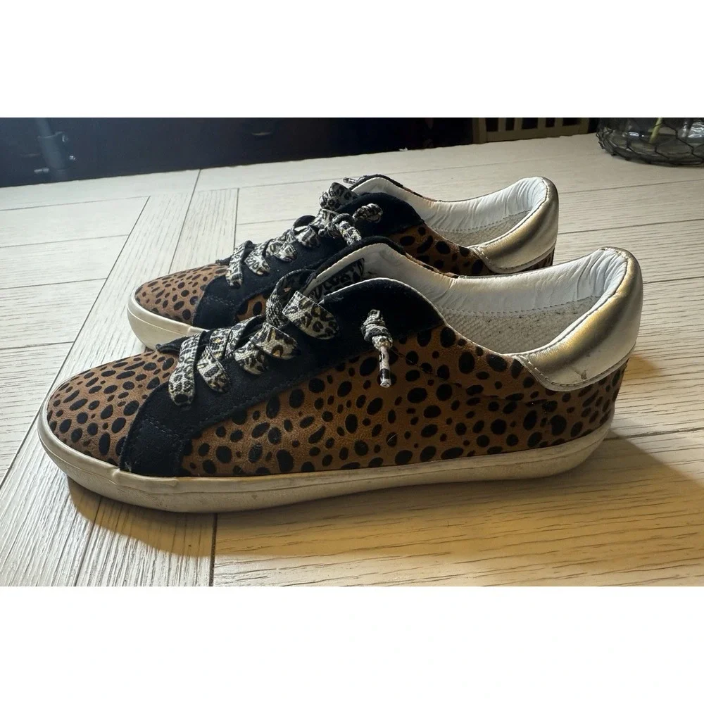 Steve Madden Women's Philosophy PHIL02S1‎ Brown Animal Print Sneakers Size 7 M